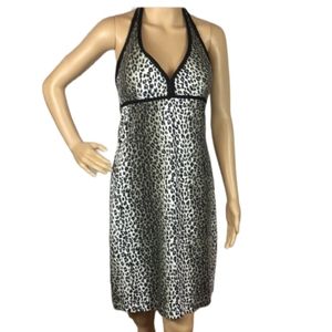 Tommy Bahama padded halter top animal print dress